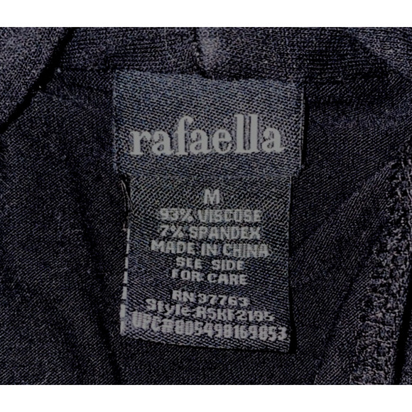 Rafaella Knit Blouse Womens Size Medium Black w Sparkles Pullover Stretch Top - Picture 8 of 13
